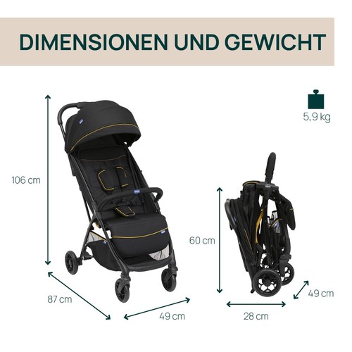 Passeggino chicco glee nero - passeggino,